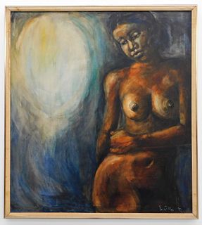 B. Gillis African American Female Nude Painting