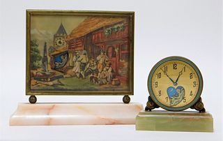 2PC Didisheim Goldschmidt Fils & Co. Desk Clocks