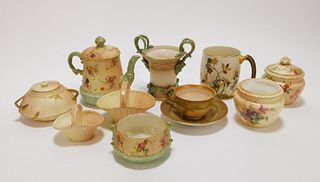 11PC Royal Worcester Porcelain Table Articles