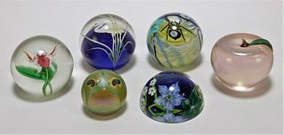 6PC Orient & Flume Glass Paperweights