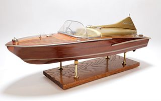 Chris Craft Cobra Wooden Tub Pond Boat Model