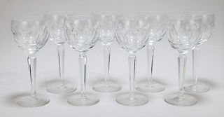 8PC Waterford Cut Crystal Wine Glasses