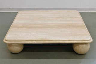 Ello Stone Intl. Italian Travertine Low Table