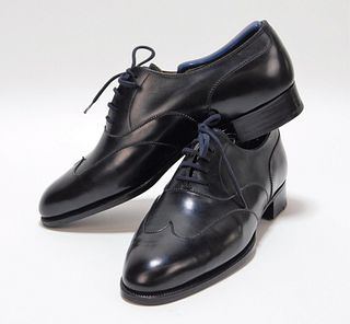 PR John Lobb Black Leather Oxford Shoes