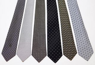 6PC Hermes Silk Necktie Group