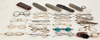 Group of Antique Glasses Frames