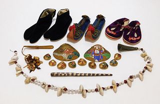 16PC Chinese Bound Shoes & Shell Group