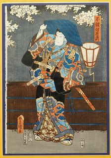 Utagawa Kunisada Samurai Warrior Woodblock Print