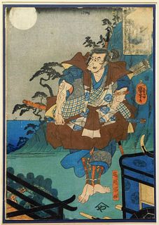 Utagawa Kuniyoshi Samurai Warrior Woodblock Print