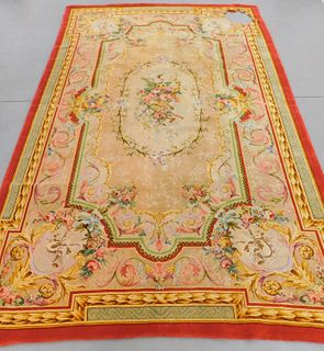 LG Semi Antique French Savonnerie Rug