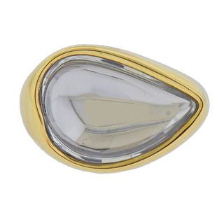 H. Stern DVF 18k Gold Crystal Love Harmony Laughter Ring 