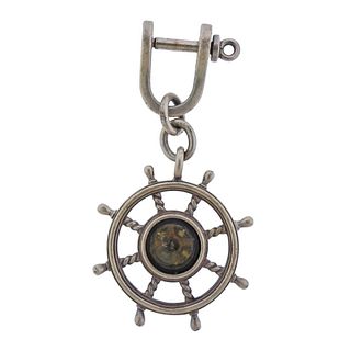 Tiffany & Co Sterling Silver Ship's Wheel Keychain 