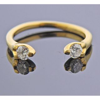 Anita Ko 18k Gold Diamond Cuff Ring 