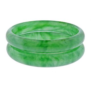 Jade Bangle Bracelet Set of 2