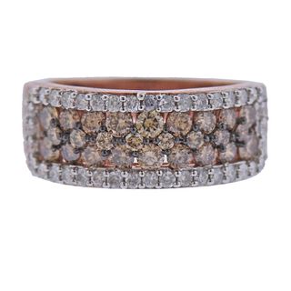 Kallati Rose Gold 1.50ctw Fancy Diamond Half Band Ring 