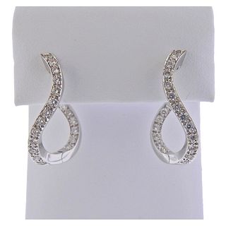 Aspery & Guldag 18K Gold Inside Out Diamond Wave Hoop Earrings