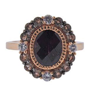 LeVian Le Vian 14k Gold Garnet Diamond Ring