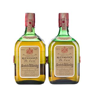 Buchanan's. De luxe. Blended. Scotch whisky. Piezas: 2. En presentaciones de 750 ml.