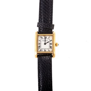 A Vintage Cartier Tank Watch 18K Gold Plated