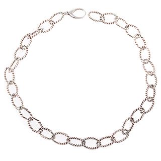 A Tiffany Sterling Silver Twisted Link Necklace