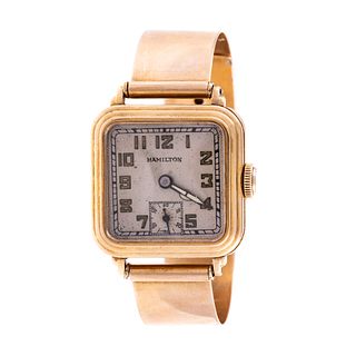 A Vintage 14K Hamilton 17 Jewel Wrist Watch