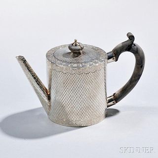 George III Sterling Silver Drum Teapot