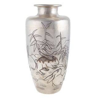 Japanese Pure Sterling Vase