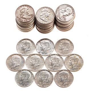 66 Silver Halves - $33 Face