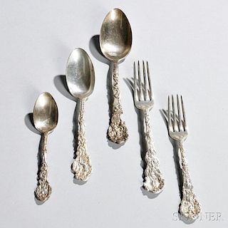 Forty-one Pieces of Gorham Versailles   Pattern Sterling Silver Flatware