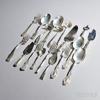 Eighteen Tiffany & Co. Sterling Silver Serving Pieces