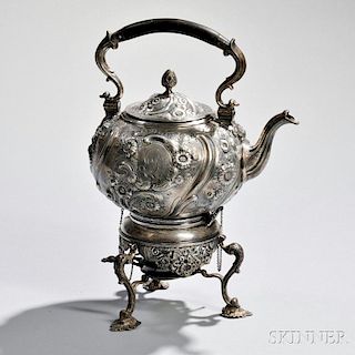 Black, Starr, & Frost Sterling Silver Kettle-on-stand