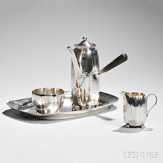 Four-piece Whiting Sterling Silver Coffee Service