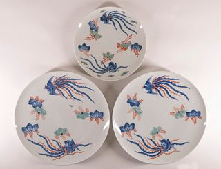 Three Japanese Porcelain Plates