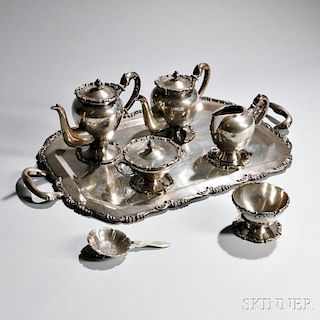 Seven-piece Peruvian Sterling Silver Tea and Coffee Service