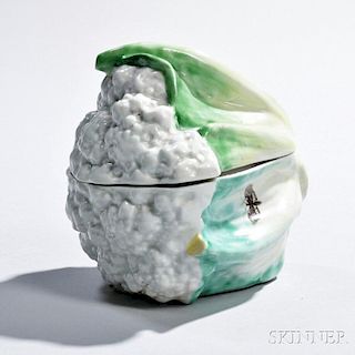 First Period Worcester Porcelain Cauliflower Tureen and Cover