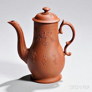 Staffordshire Redware Coffeepot and Cover