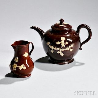 Two Astbury-type Glazed Redware Tea Wares