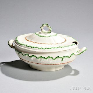 Leeds Feather Edge Creamware Tureen and Cover