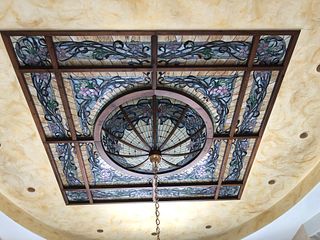 Magnificent Stained Glass Skylight & Ceiling Mount