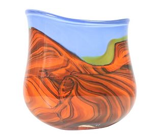 Peter Layton (B. 1937)  England,Glass Vase