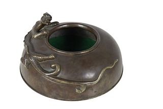 Chinese Bronze Dragon Brush Pot