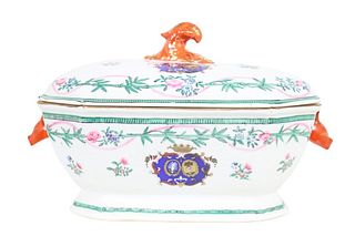 Chinese Export Polychrome Porcelain Tureen