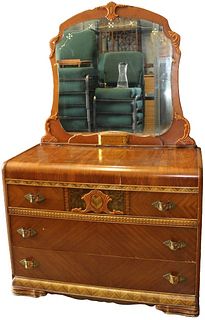 Vintage Art Deco Dresser w. Mirror