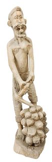 Large Haitian Carved Timber Sculpture of a Man