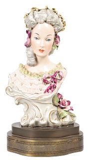 Vintage Corday Porcelain Bust of a Woman