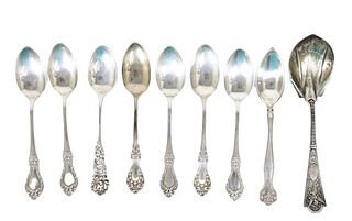 (9) Assorted Sterling Silver Spoons
