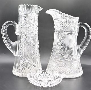 (3) Pieces of Cut Crystal Vessels