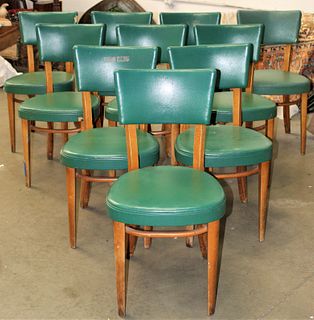(10) Vintage Thonet Upholstered Chairs