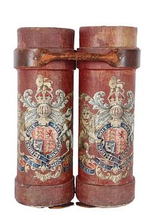 Two Fire Buckets w/ Royal Garter Emblem