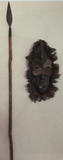 African Mask and Spear
